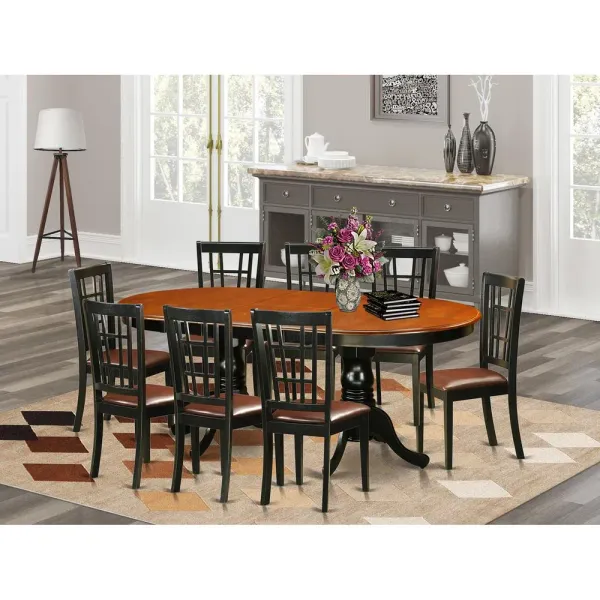 East West Furniture 5  PC  Kitchen  Table  set-Dining  Table  and  4  Wooden  Kitchen  Chairs