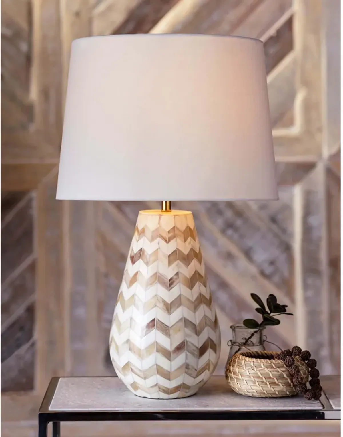 Cassia Chevron Table Lamp