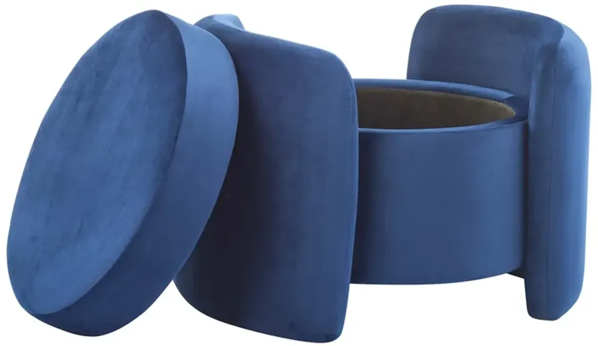 Nebula Upholstered Performance Velvet Ottoman