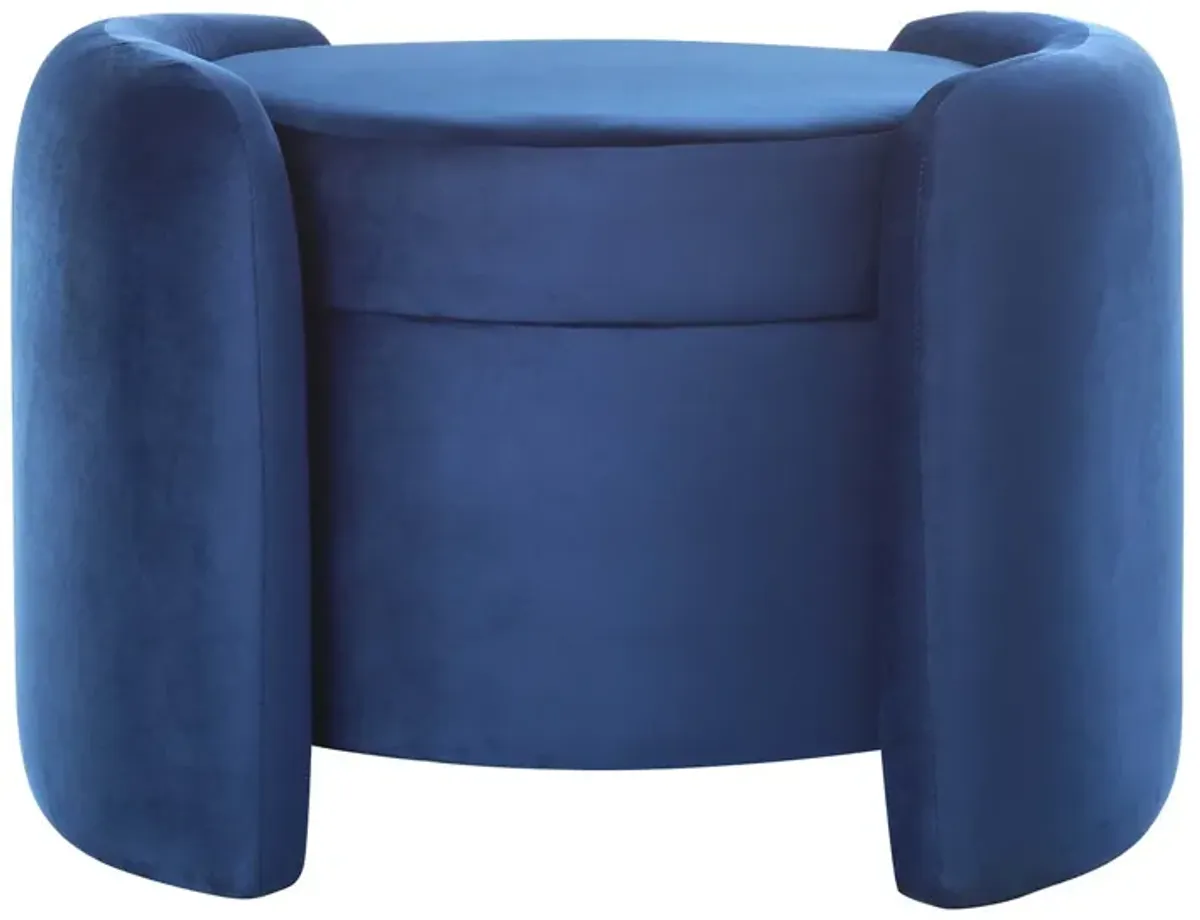 Nebula Upholstered Performance Velvet Ottoman