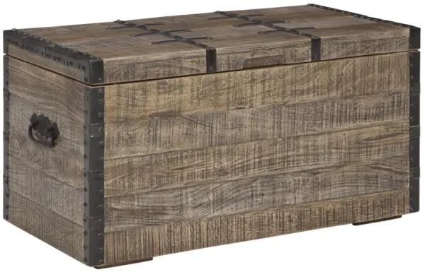 Dartland Distressed Gray Storage Trunk
