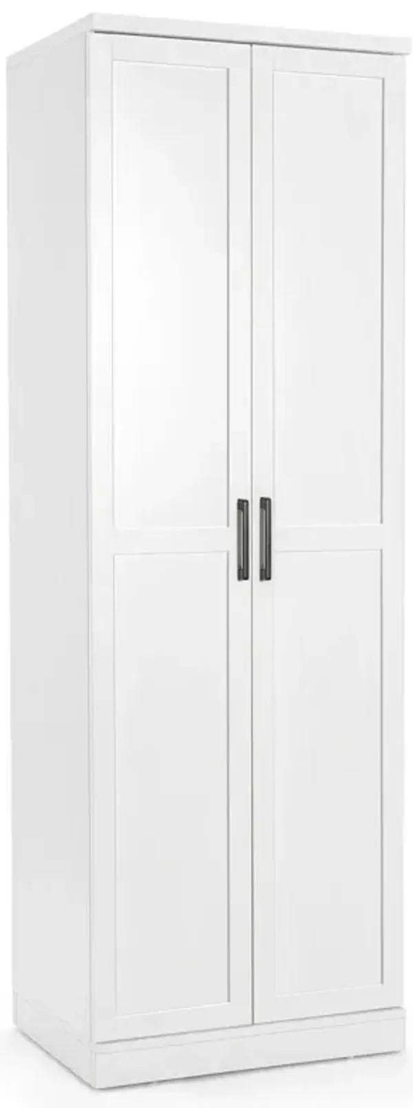 70 Inch Freestanding Storage Cabinet with 2 Doors and 5 Shelves-White