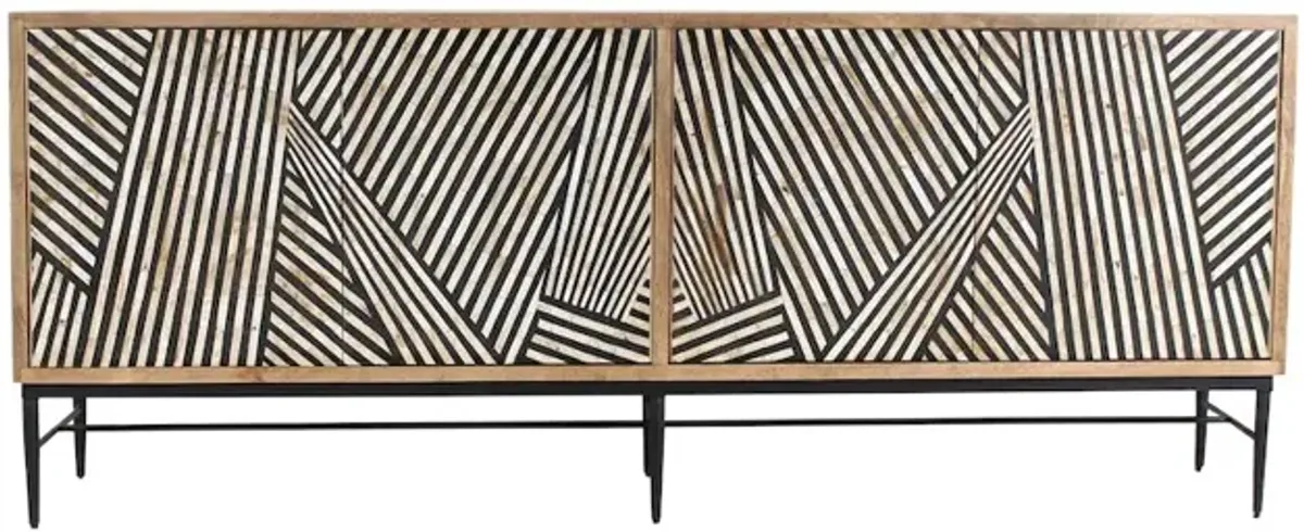 World Interiors Fargo 80 Sideboard with Bone and Wood Inlay