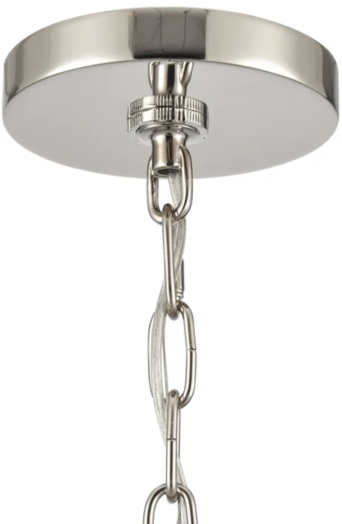 Abaca 32" Wide Polished Nickel 6-Lt Chandelier