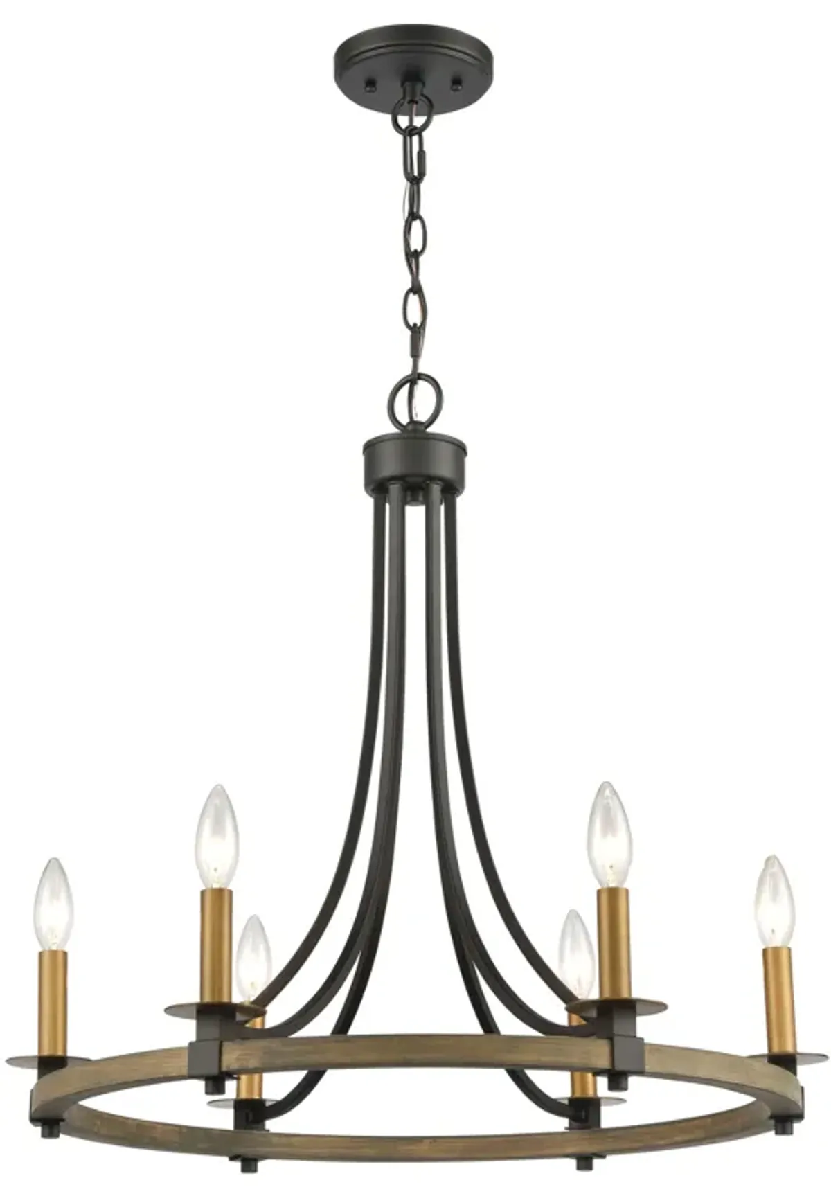 Woodbridge 24" Wide 6 Light Chandelier