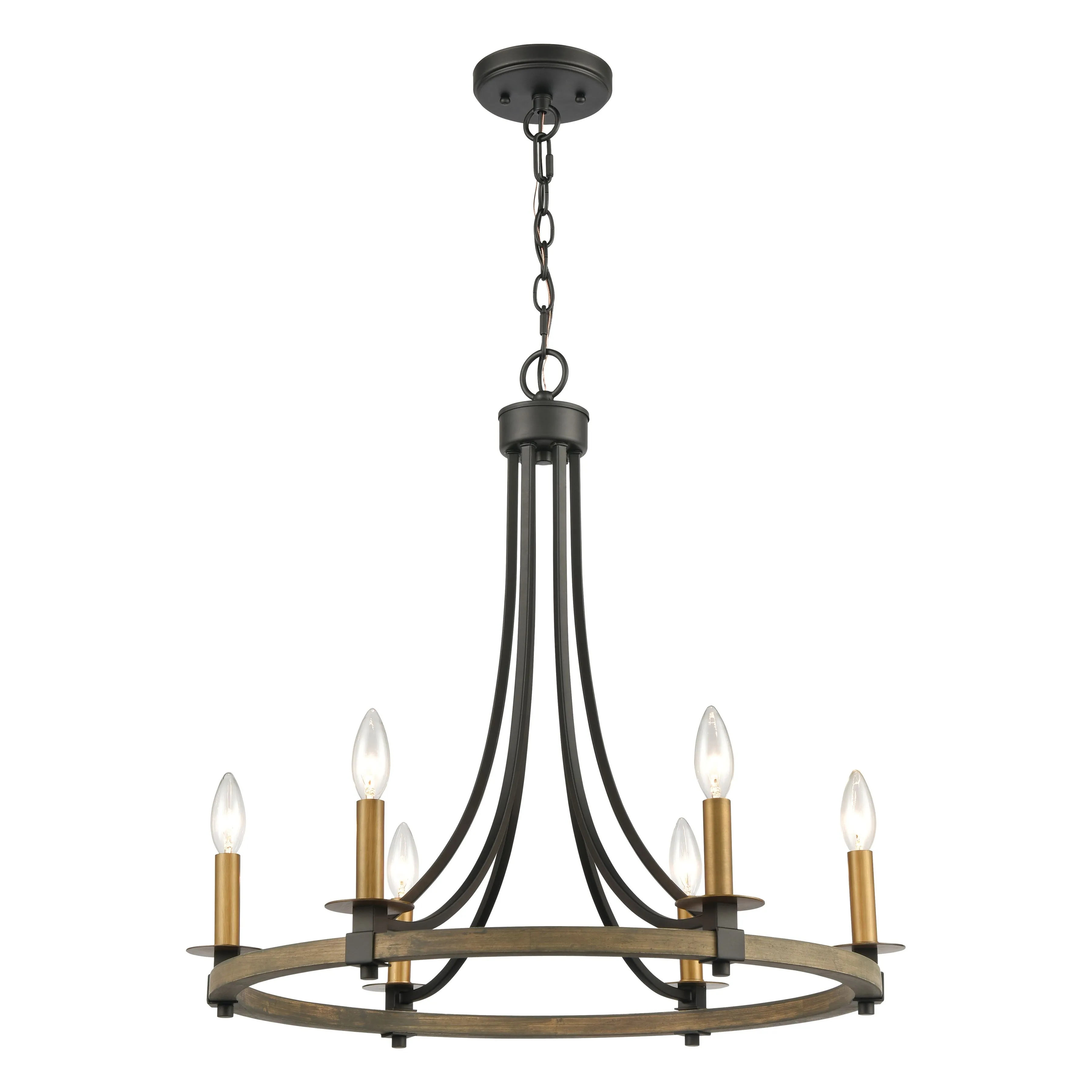 Woodbridge 24" Wide 6 Light Chandelier