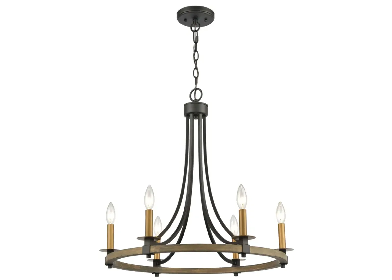 Woodbridge 24" Wide 6 Light Chandelier