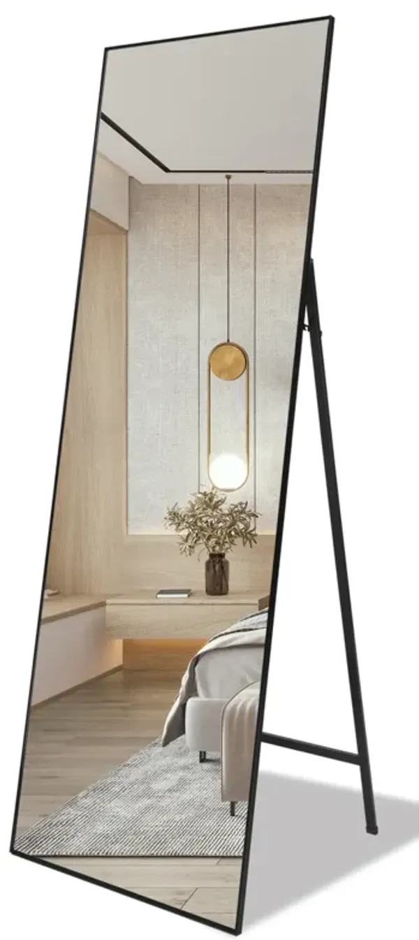 Full Length Mirror Standing 65"X22" For Bedroom With Aluminum Frame, Large Full Body