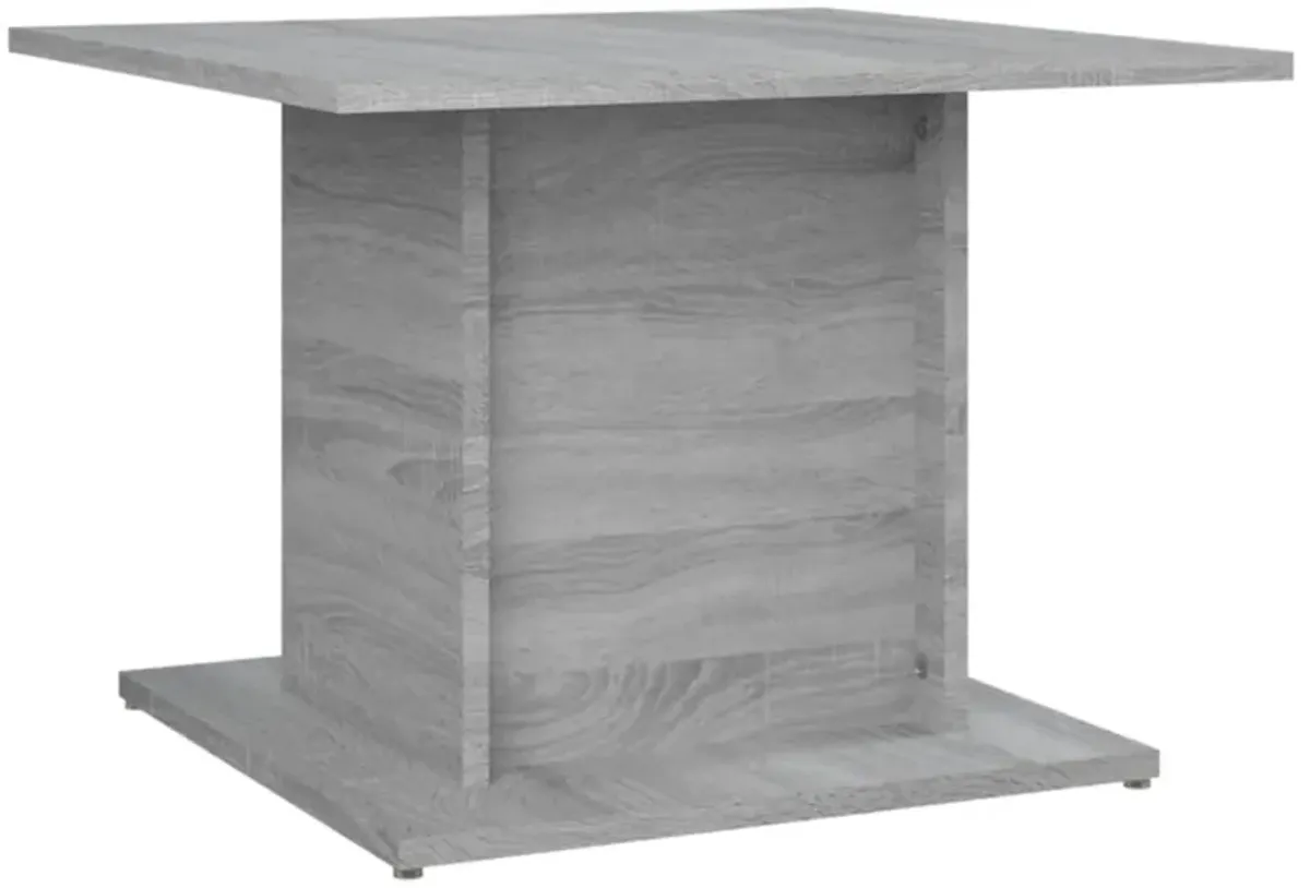 vidaXL Coffee Table Gray Sonoma 21.9"x21.9"x15.7" Engineered Wood