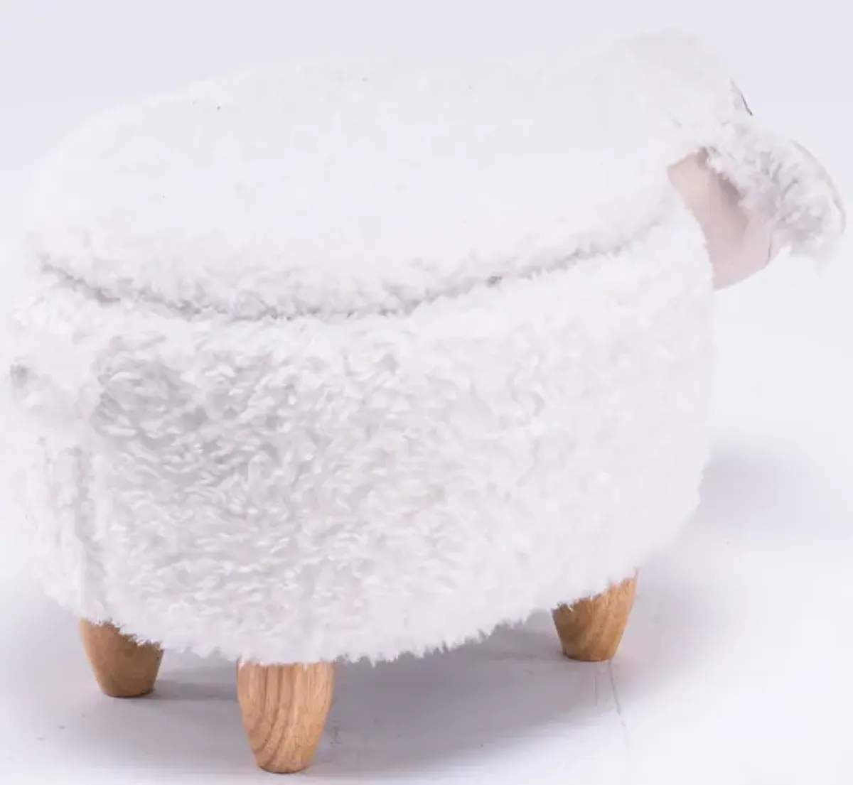 White Sheep Storage Ottoman