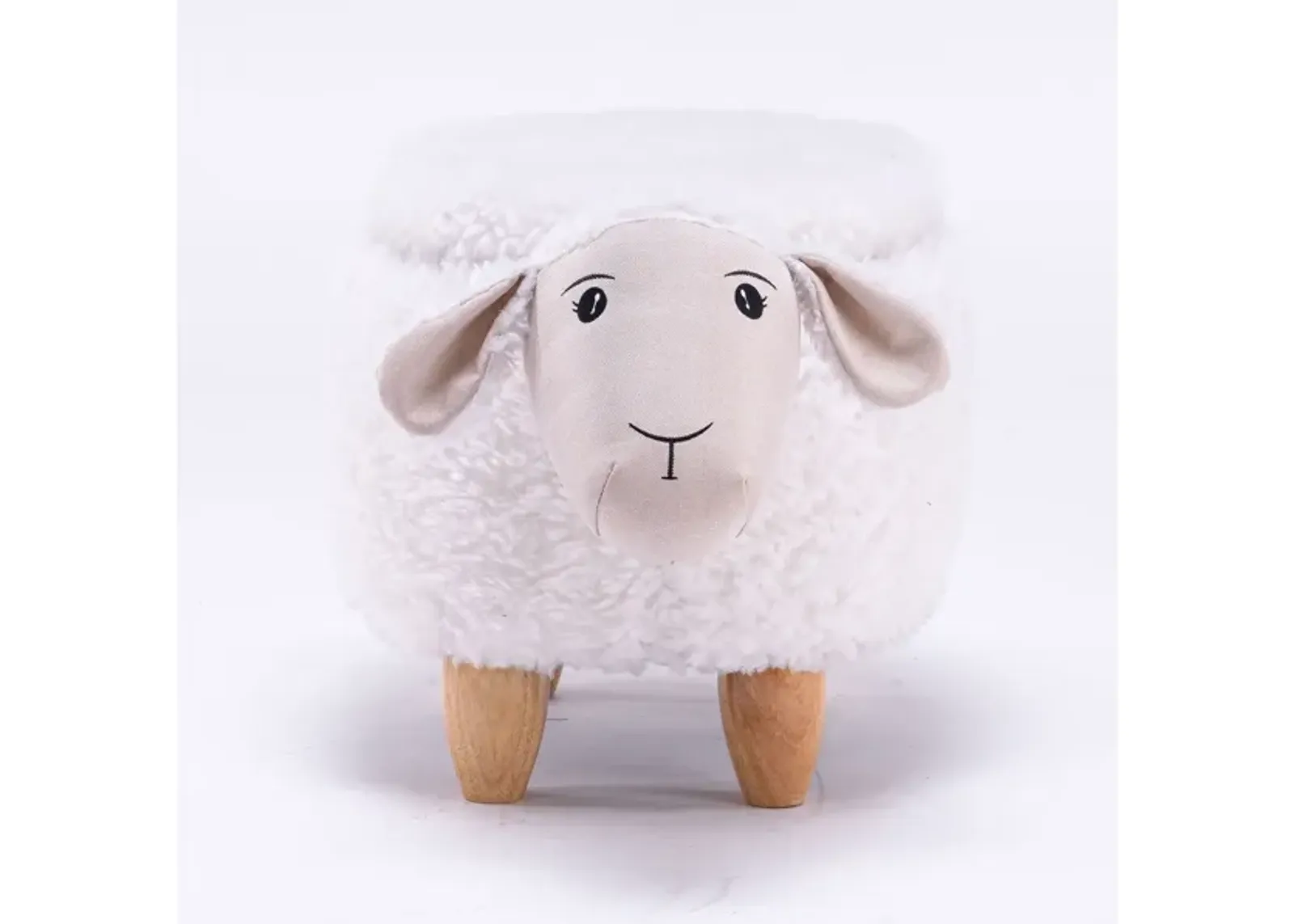 White Sheep Storage Ottoman