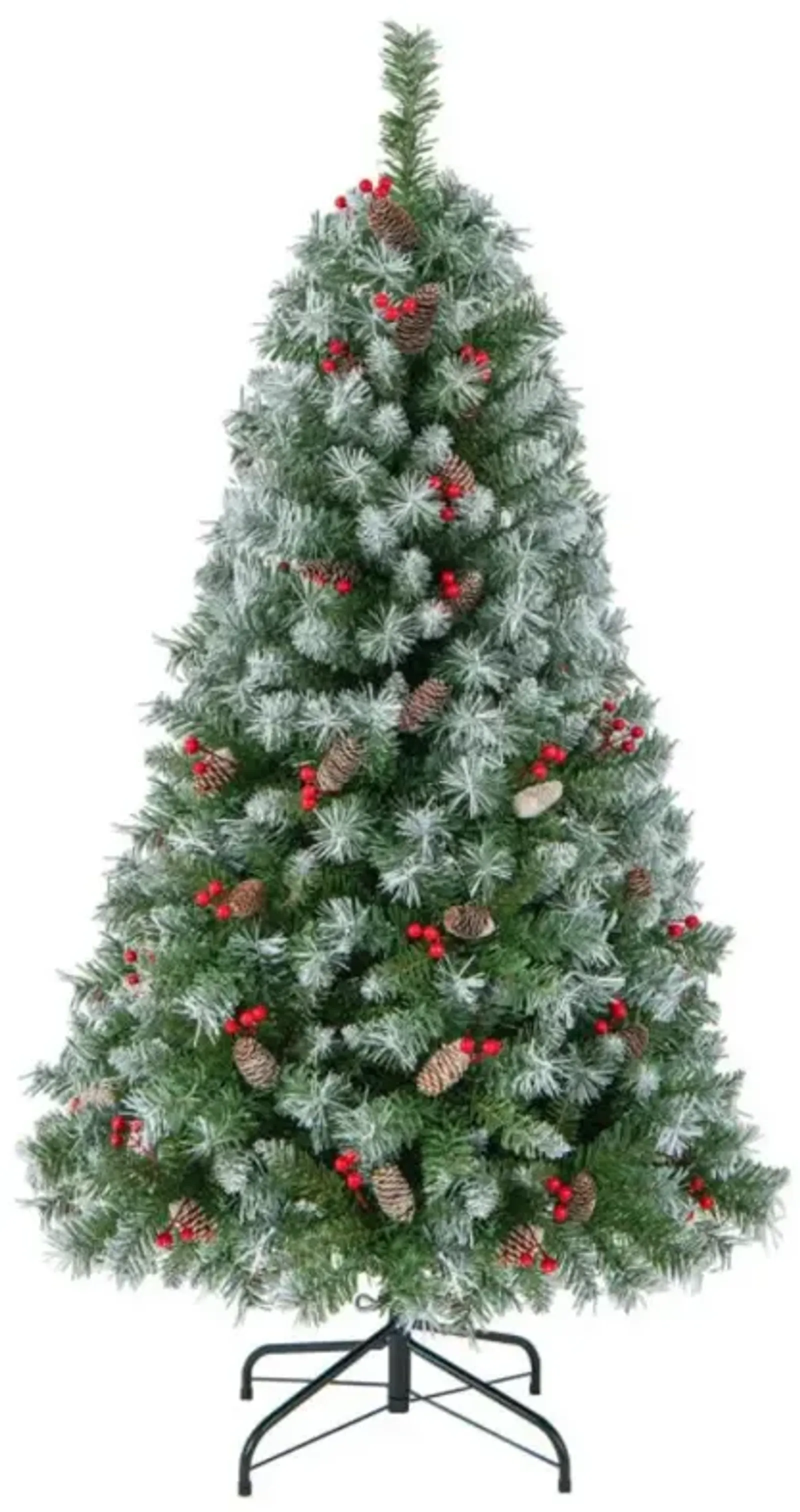 Hinged Christmas Tree with PVC Branch Tips and Warm White LED Lights