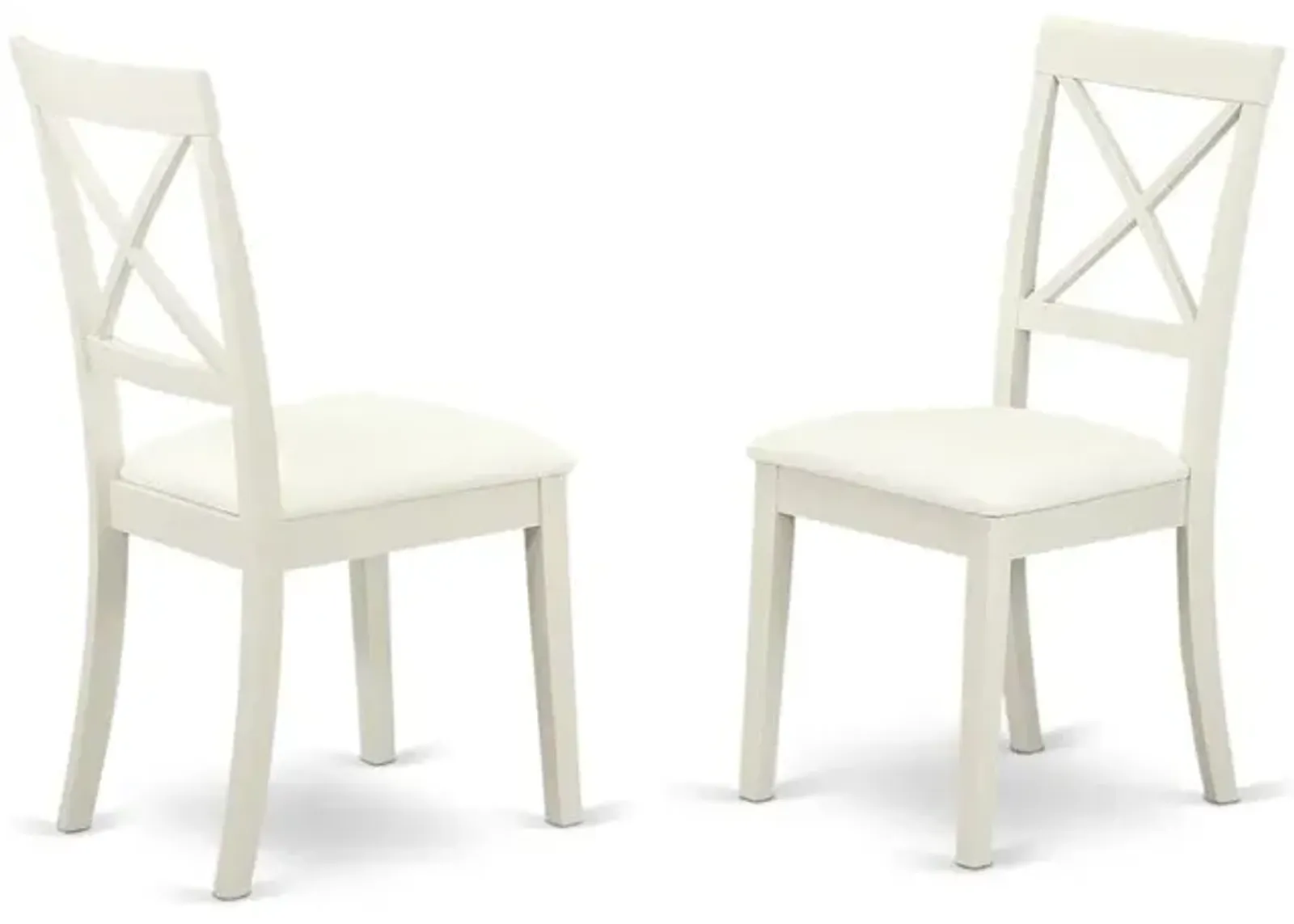 East West Furniture Dining Chair Linen White, BOC-WHI-LC