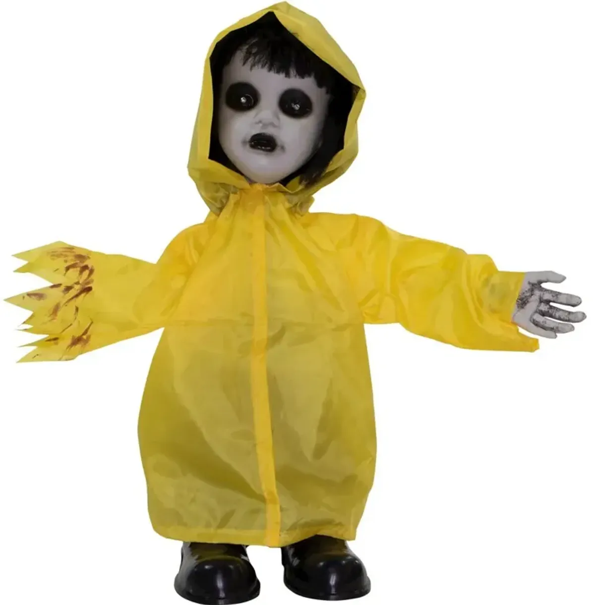 Haunted Hill Farm 24 Animated Standing Raincoat Boy