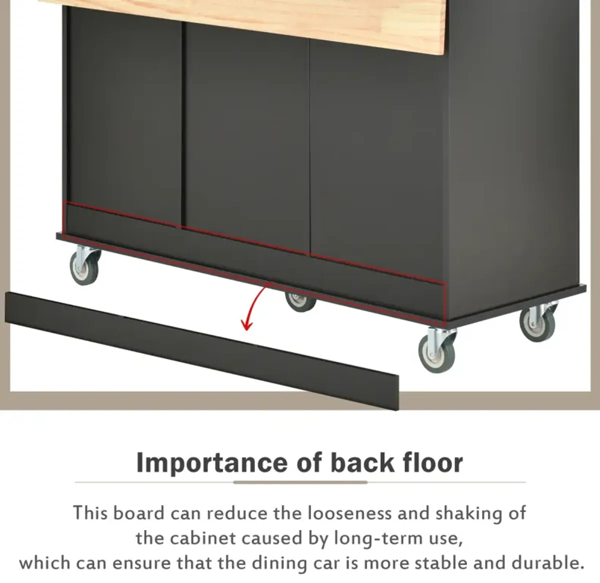 Rolling Mobile Kitchen Island with Solid Wood Top & Locking Wheels, 52.7" Width, Storage, Drop Leaf & More