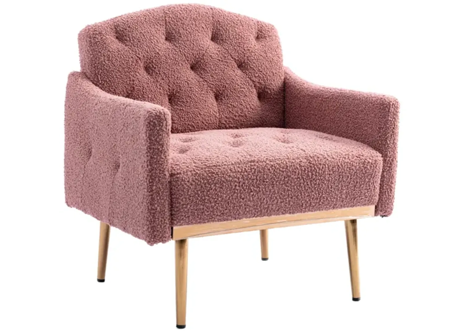 Accent Chair, Leisure Single Sofa With Rose Golden Feet