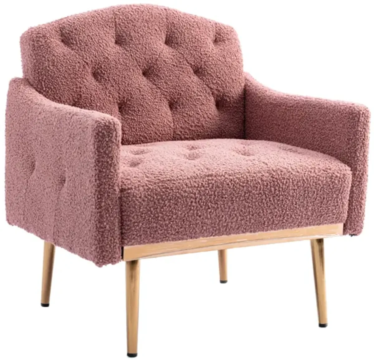 Accent Chair, Leisure Single Sofa With Rose Golden Feet