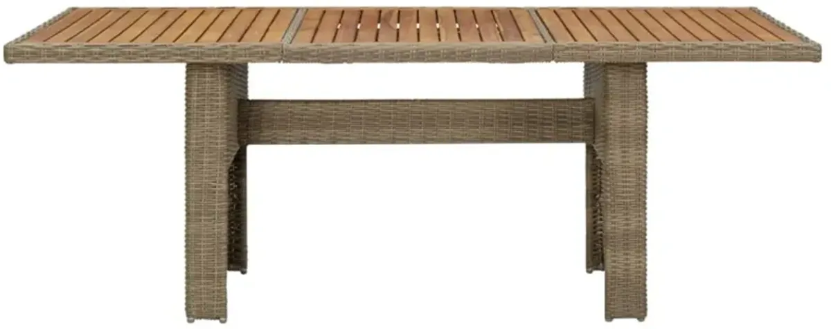 vidaXL Garden Dining Table Brown 78.7"x39.4"x29.1" Poly Rattan