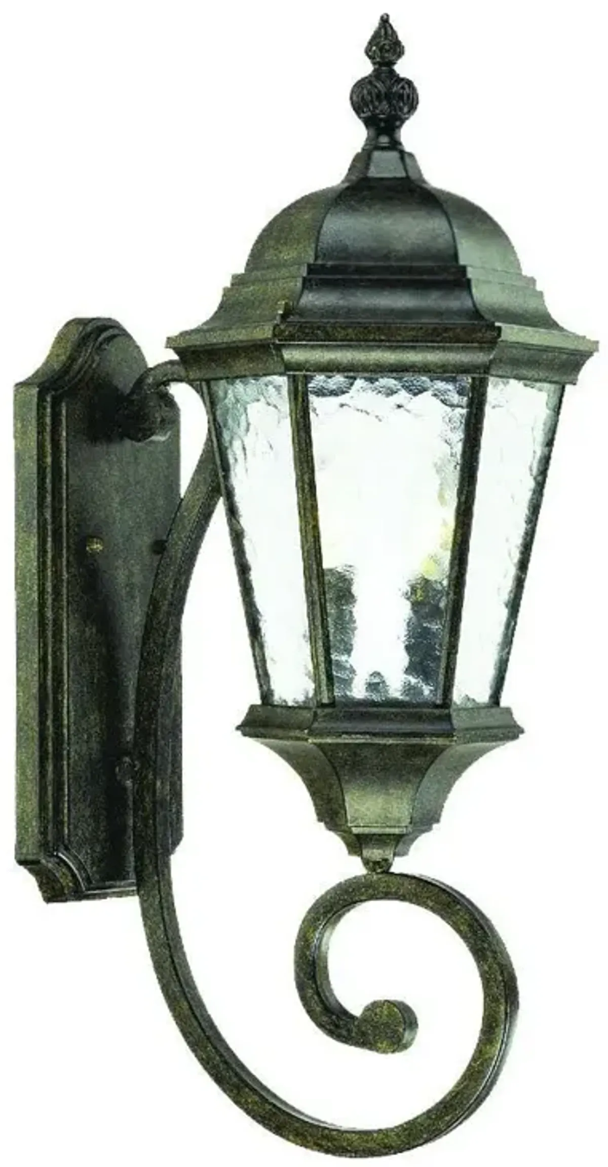 Hivvago Two Light Antique Black Carousel Lantern Wall Light