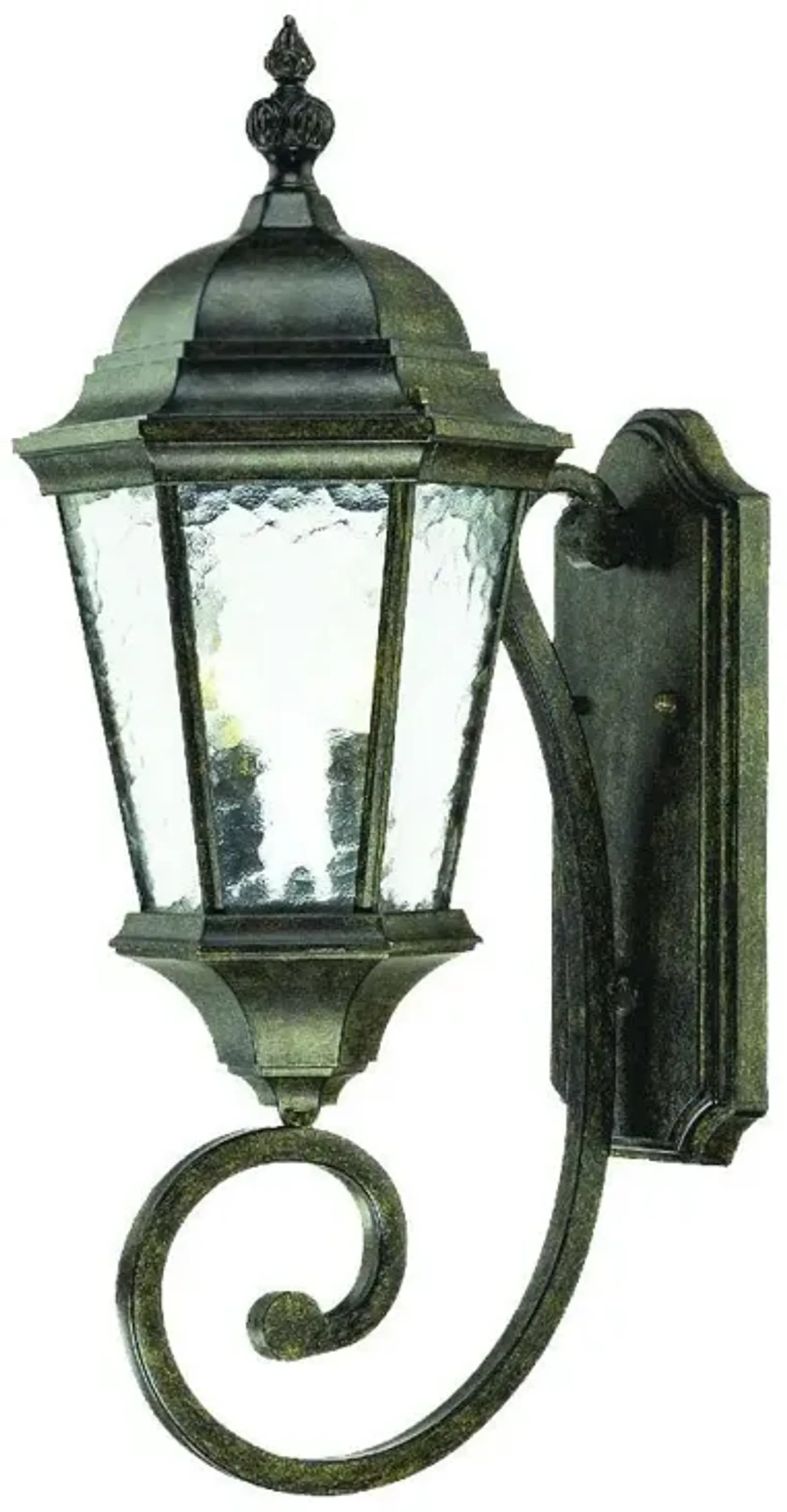 Hivvago Two Light Antique Black Carousel Lantern Wall Light