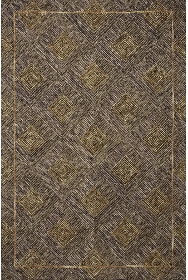 Varena VAR-04 Plum / Gold 7''9" x 9''9" Rug by