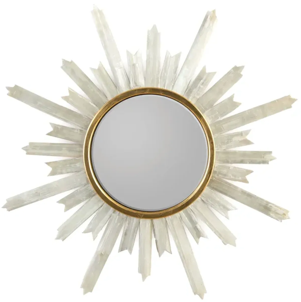 Selenite Starburst Mirror