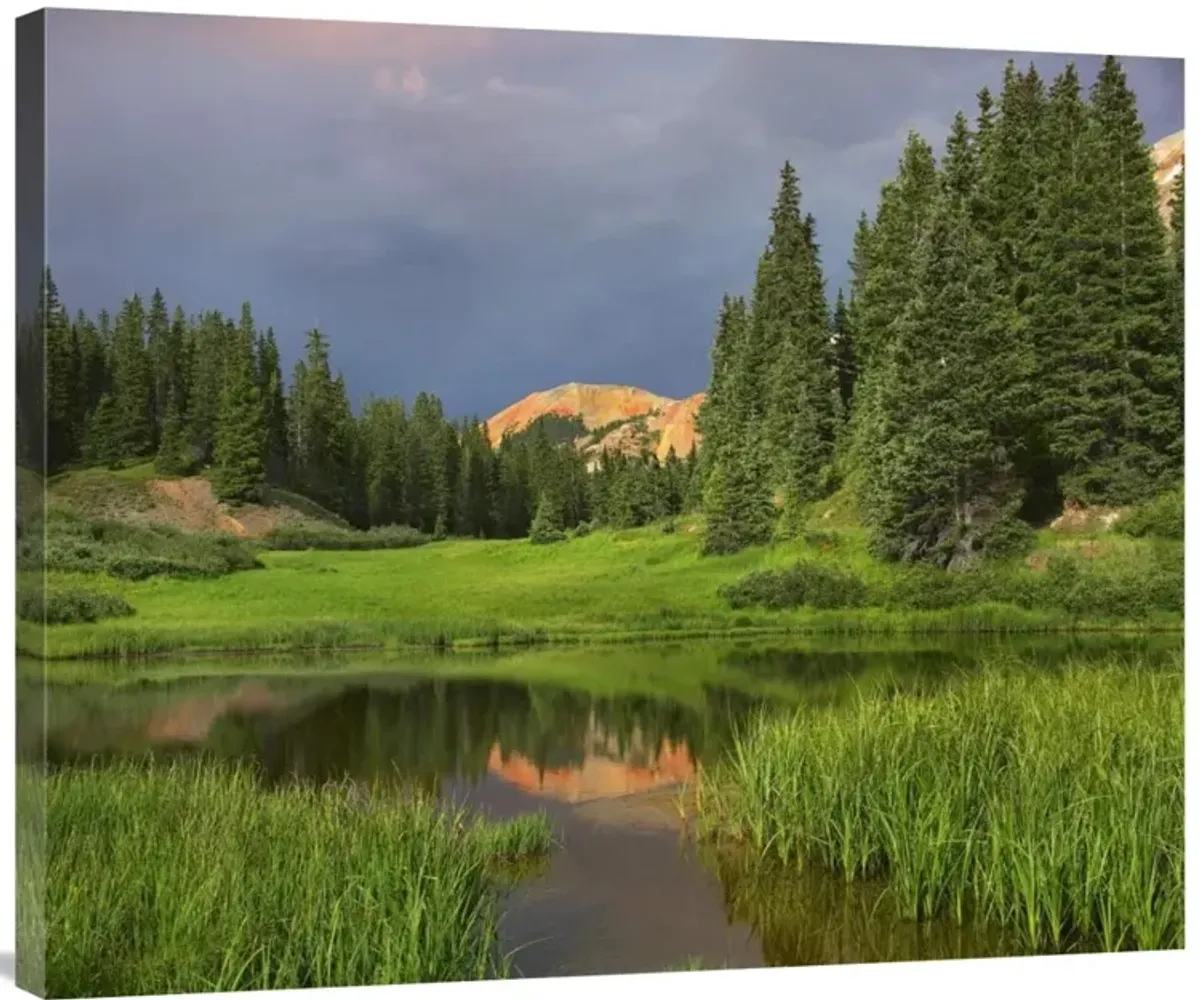 Red Mountain reflected in pond, San Juan Mountains, Colorado-Canvas Art-36x29.88