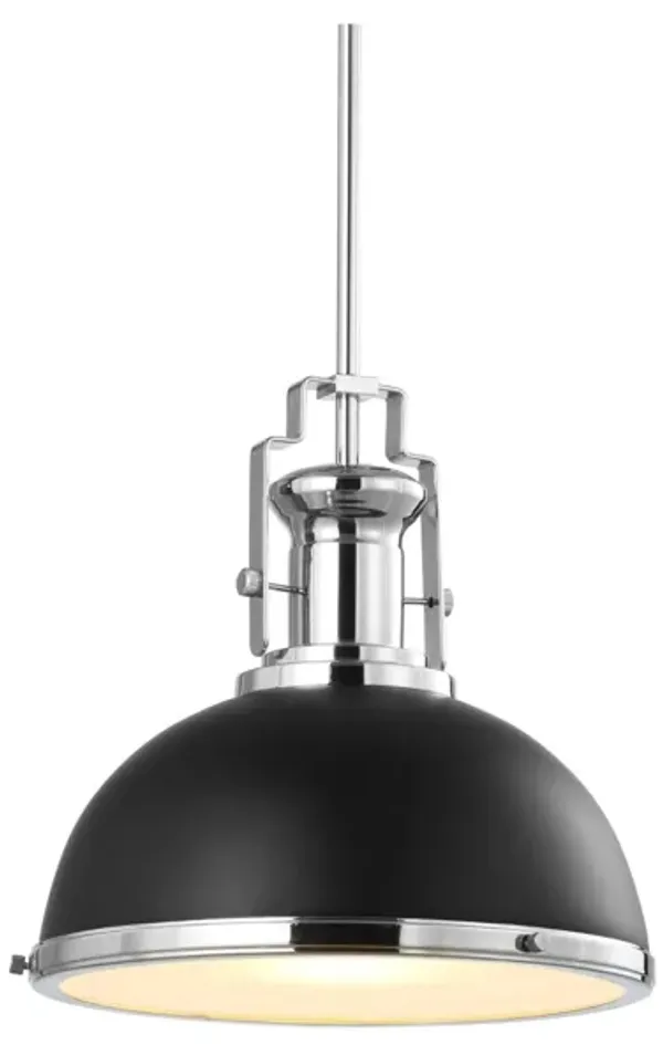 Homer Modern Industrial Iron LED Dome Pendant