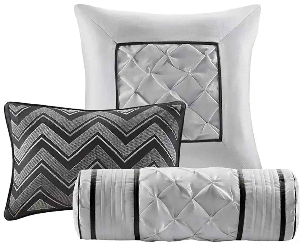 Gracie Mills Shelby 7-Piece Padded Comforter Set