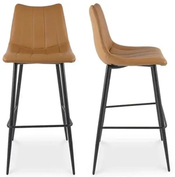 Moe’s Alibi Barstool Tan-Set Of Two