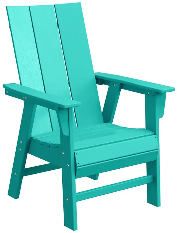 WestinTrends Outdoor Patio HDPE Plastic Modern Adirondack Dining Chair