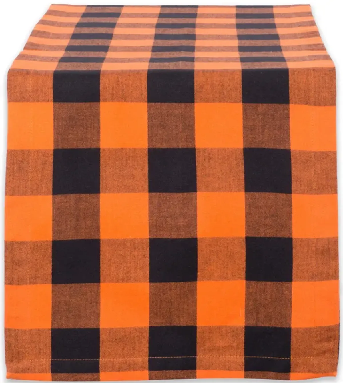 14" x 72" Orange Buffalo Checkered Rectangular Table Runner