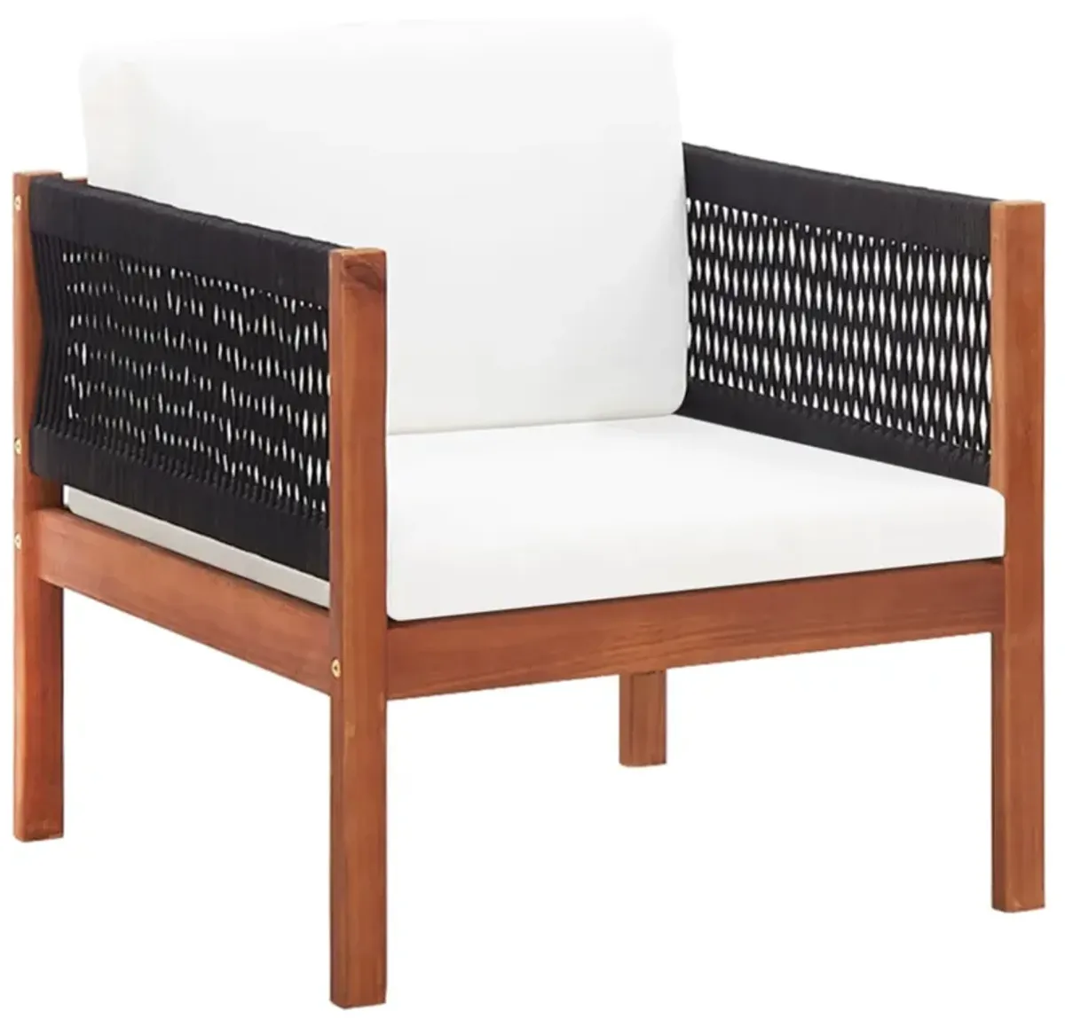 vidaXL Patio Chair with cushion Solid Acacia Wood