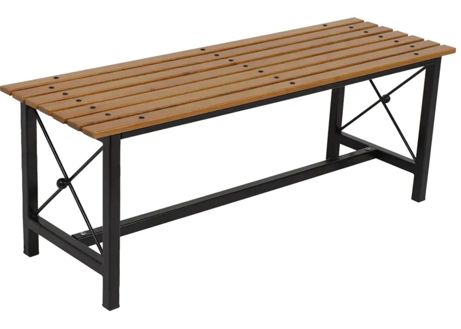 Sunnydaze 17.75" European Chestnut Patio Dining Bench