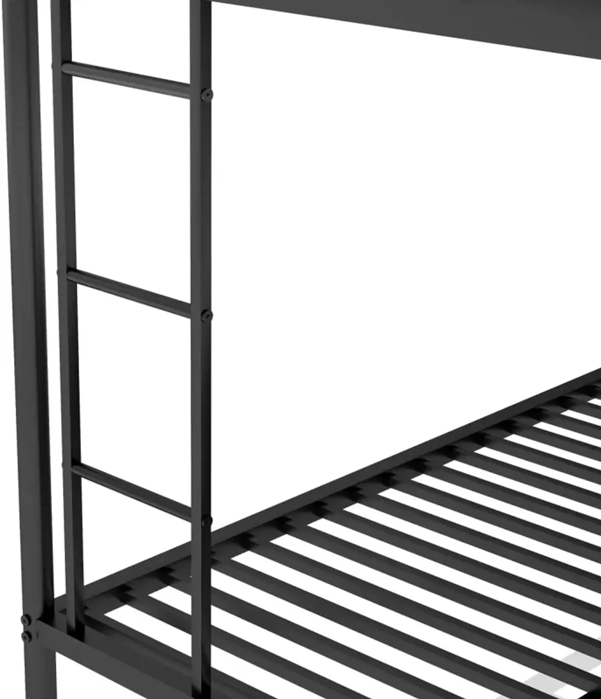 Twin Over Full Bed With Sturdy Steel Frame, Bunk Bed With Twin Size Trundle, Two-Side Ladders