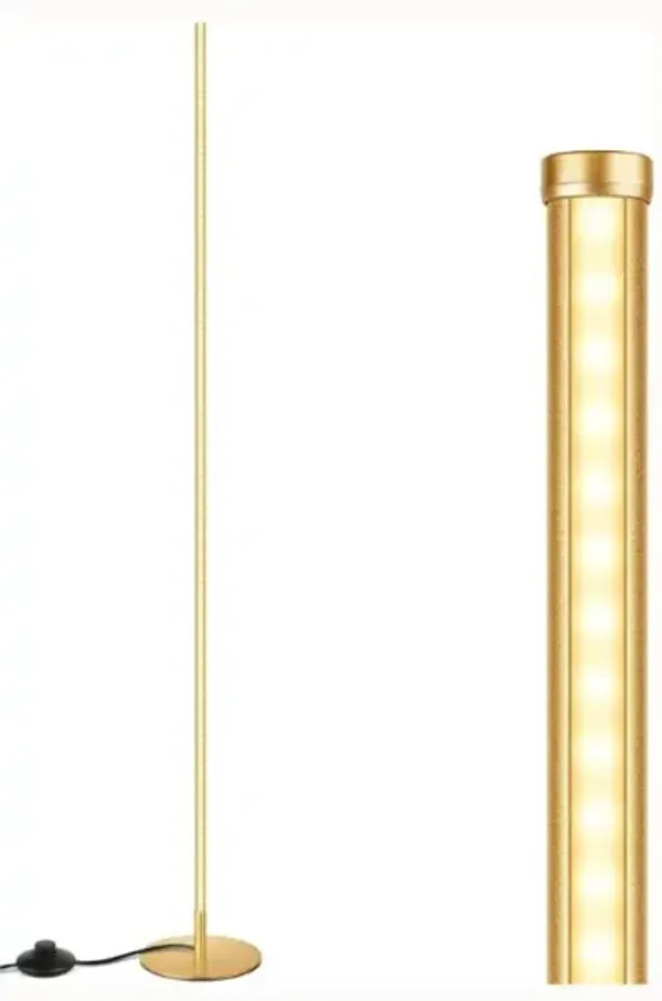 Farmhouse Floor Lamp – 68.5" Tall, Hanging Cage Design, Wood Finish