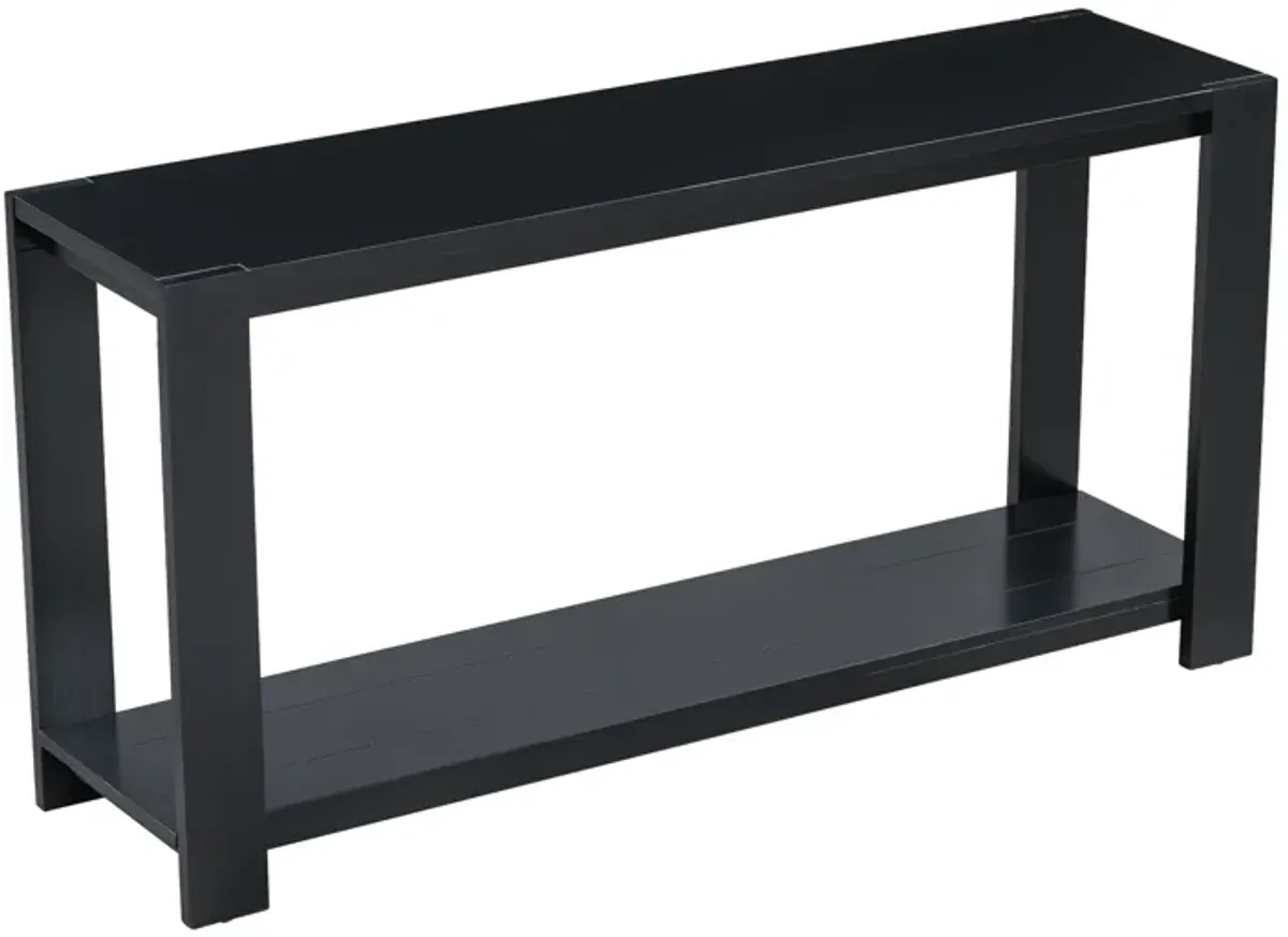 Merax Minimalist Console Table with Bottom Shelf