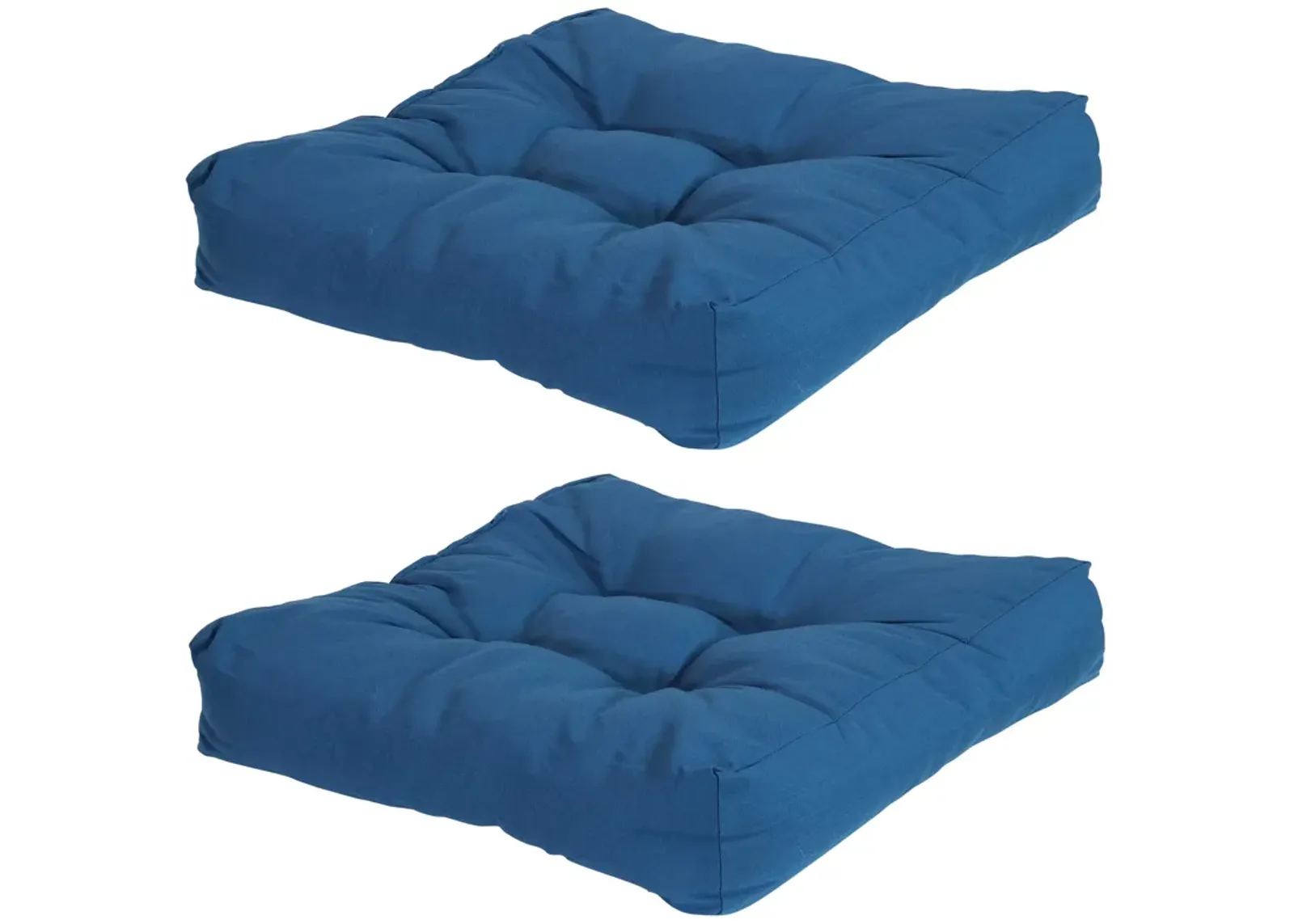 Sunnydaze Outdoor Square Olefin Tufted Seat Cushions - Set of 2