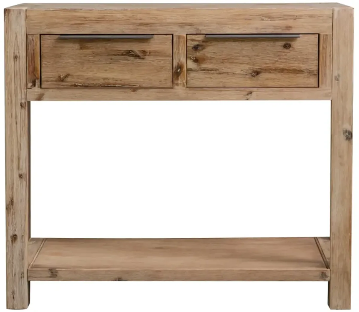 vidaXL Console Table 32.3"x13"x28.7" Solid Acacia Wood