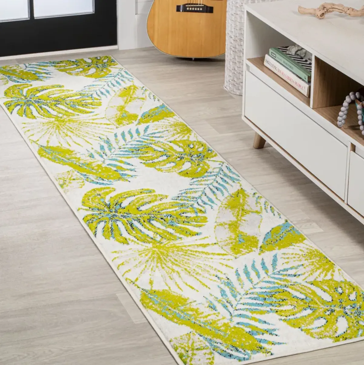 Monstera Tropical Leaves Area Rug