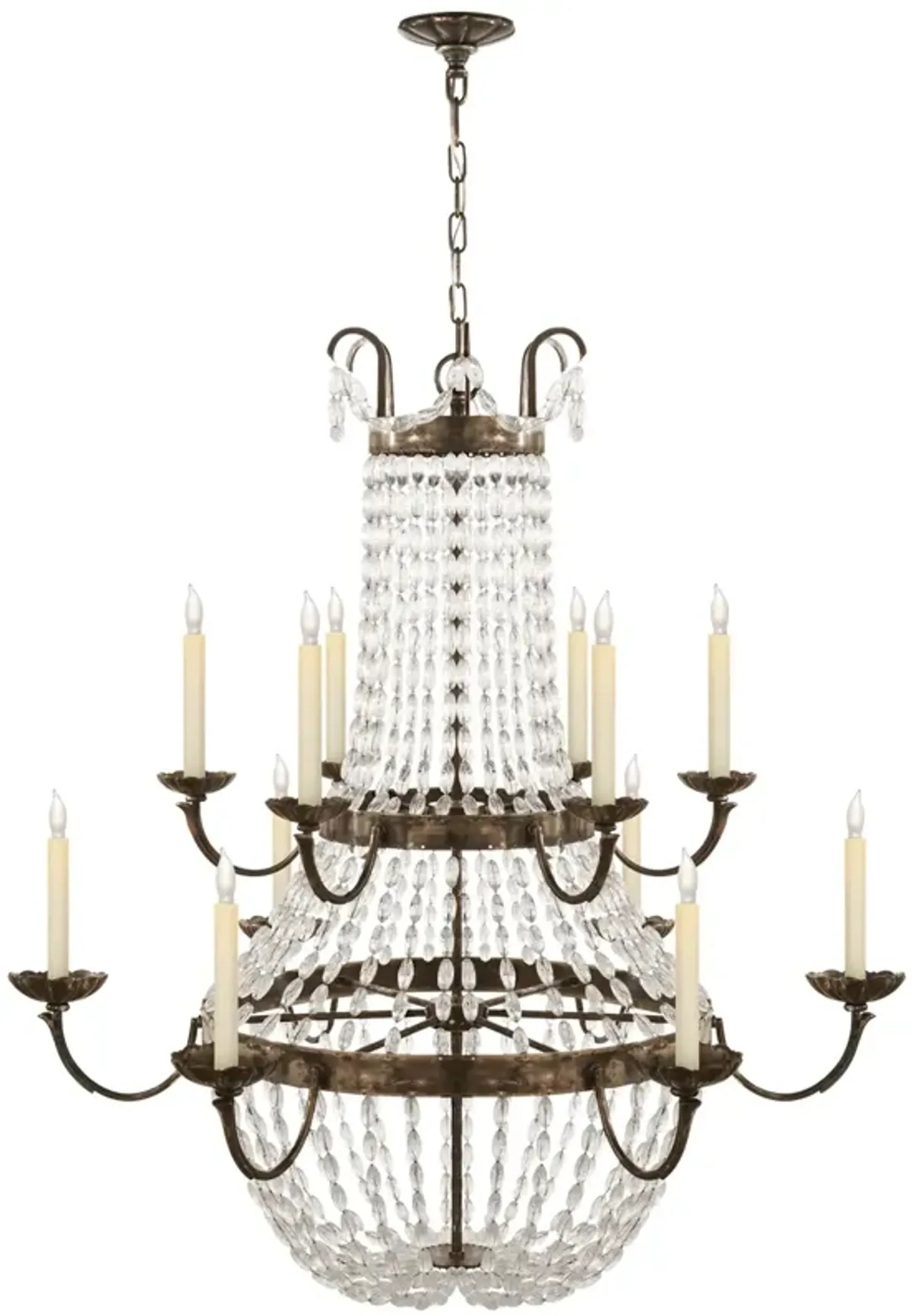 Paris Flea Market Grande Chandelier in Sheffield Silver