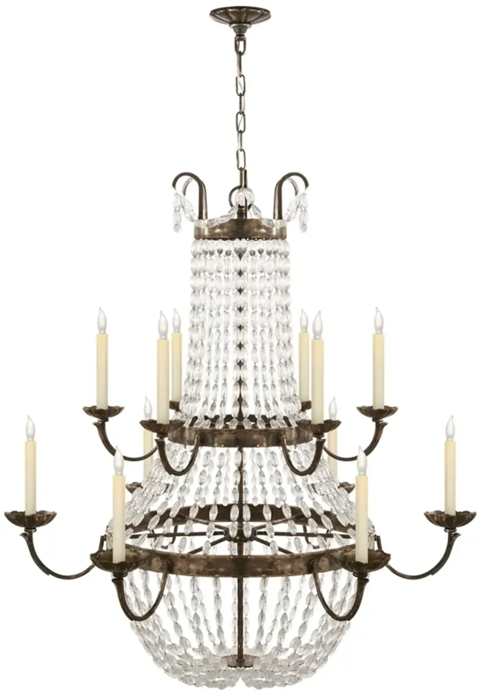 Paris Flea Market Grande Chandelier in Sheffield Silver