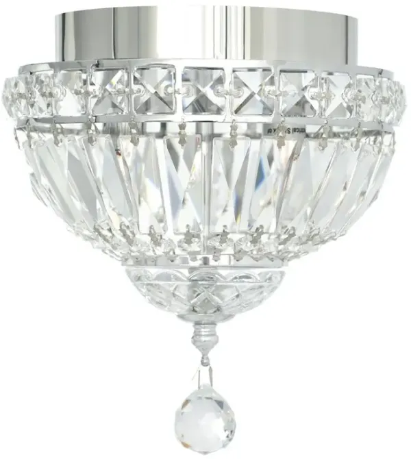 CWI Lighting Stefania 2 Light Bowl Flush Mount With Chrome Finish