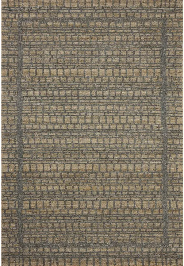 Elias Wheat/Charcoal 2'6" x 7'6" Runner Rug