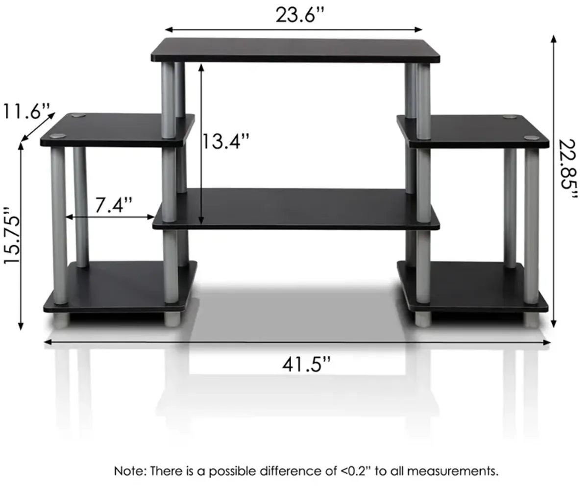 Turn-N-Tube No Tools Entertainment Center, Black/Grey