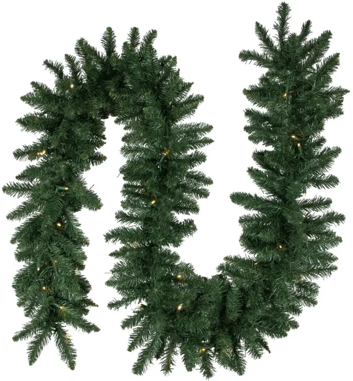 50' x 12" Pre-Lit Commercial Buffalo Fir Christmas Garland- Warm White LED Lights