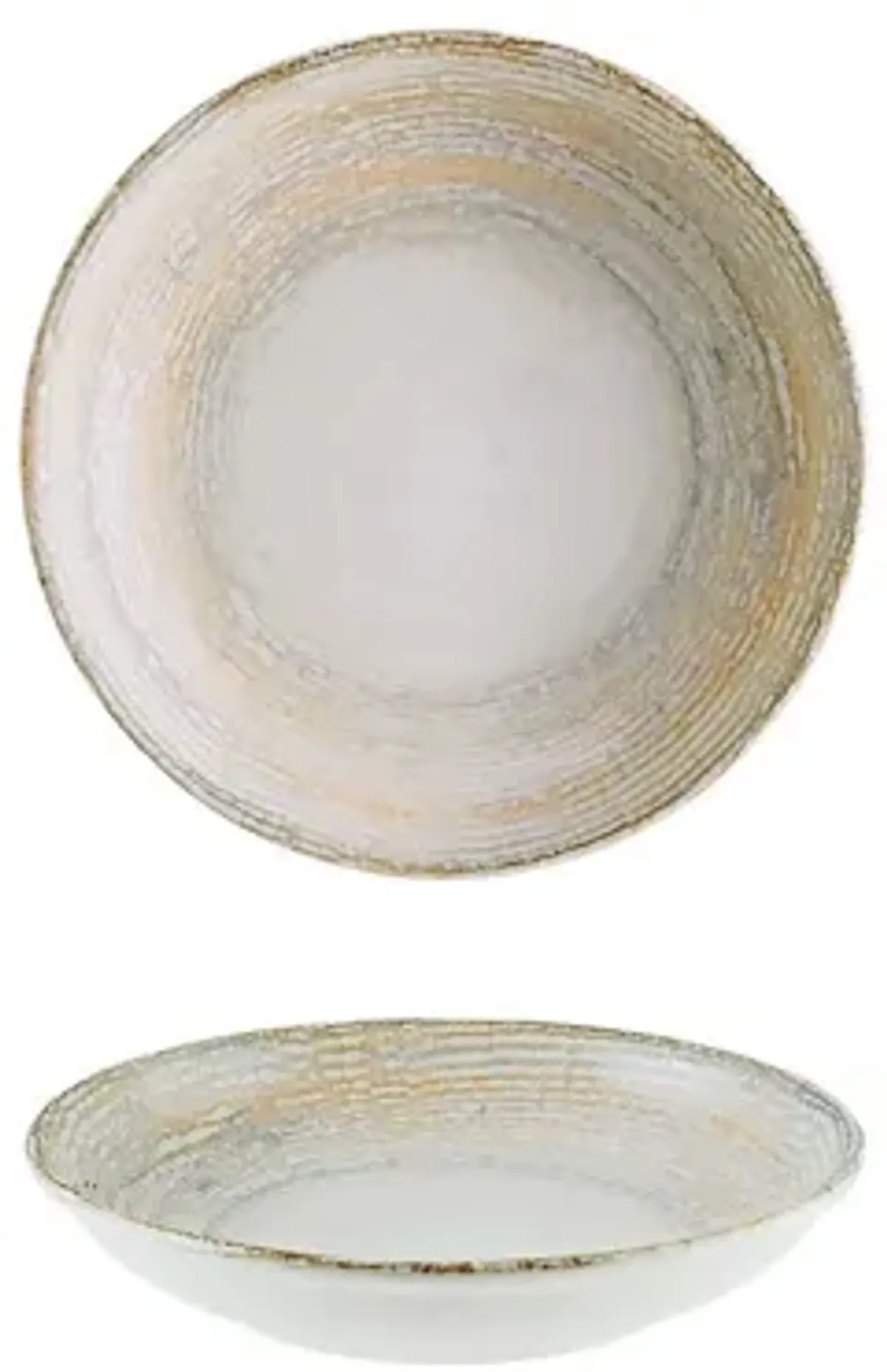 Patera dia.6" h:1.5" 11 oz. Round Decorated Porcelain Bowl (Set of 4)
