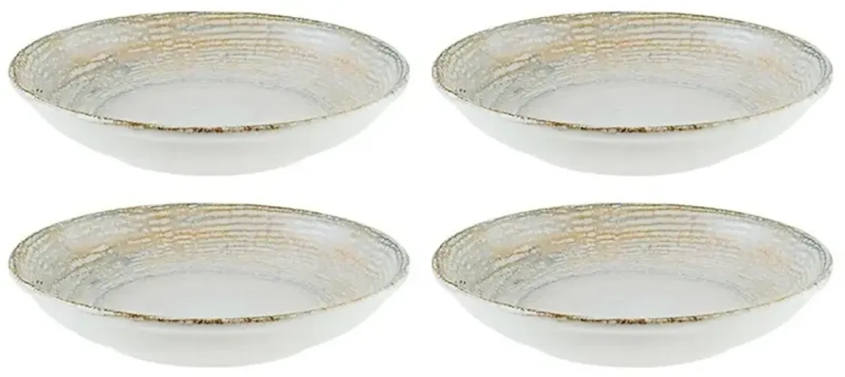 Patera dia.6" h:1.5" 11 oz. Round Decorated Porcelain Bowl (Set of 4)
