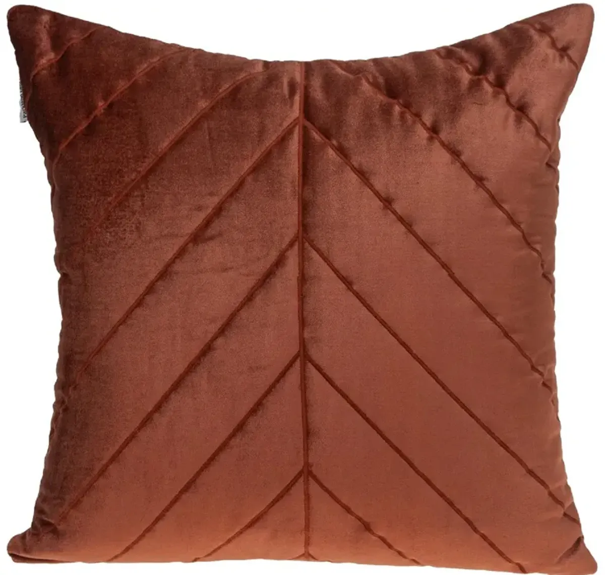 20" Orange Symmetry Stitch Pattern Throw Pillow
