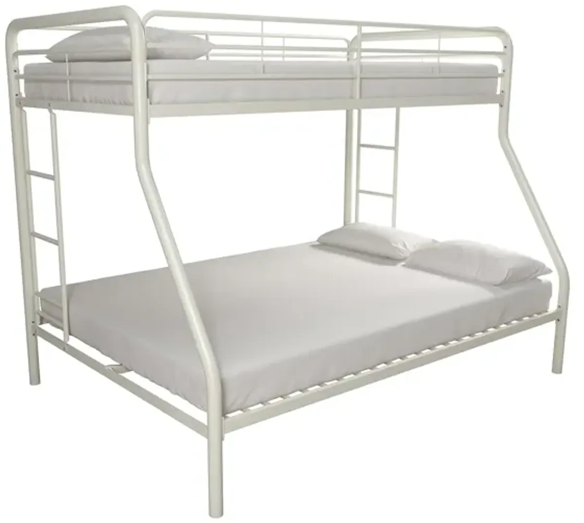 Atwater Living Cassia Twin over Full Metal Bunk Bed with Two Ladders and Safety Railings